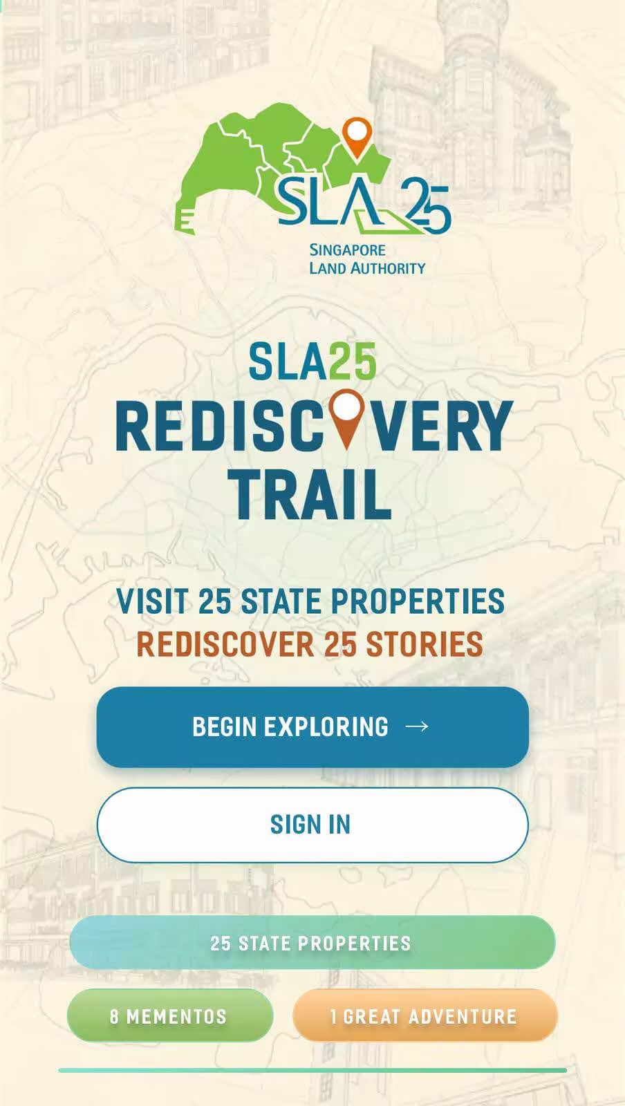 SLA25 Rediscovery Trail Web Application Home page